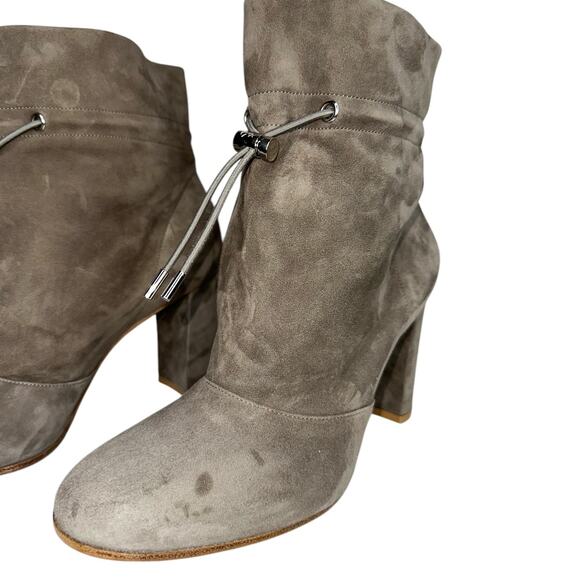 Gianvito Rossi Maeve Tan Beige Calfskin Leather Suede Ankle Boots Pumps Size 9.5 - Picture 11 of 11